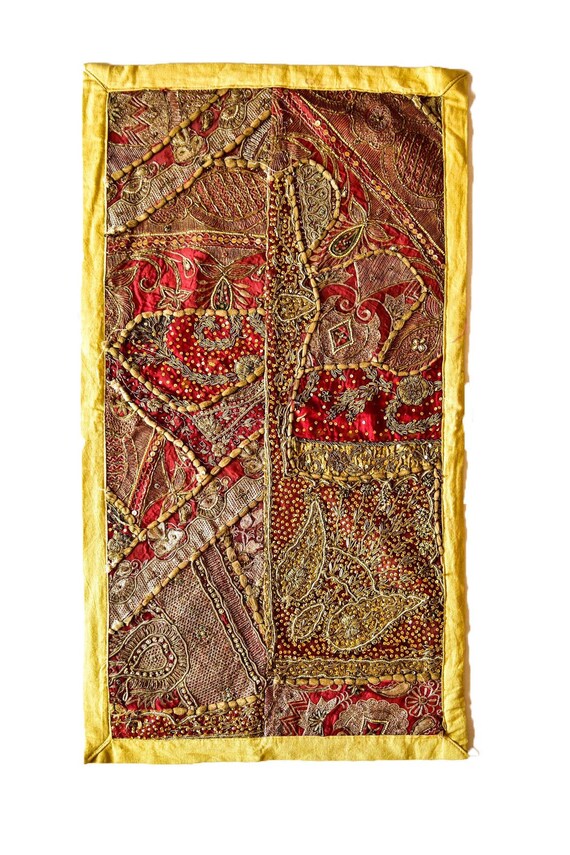 Indian Wall Hanging Large Art Handmade Tapestry Bohemian Decor Unique Rajasthani Patchwork Hippie