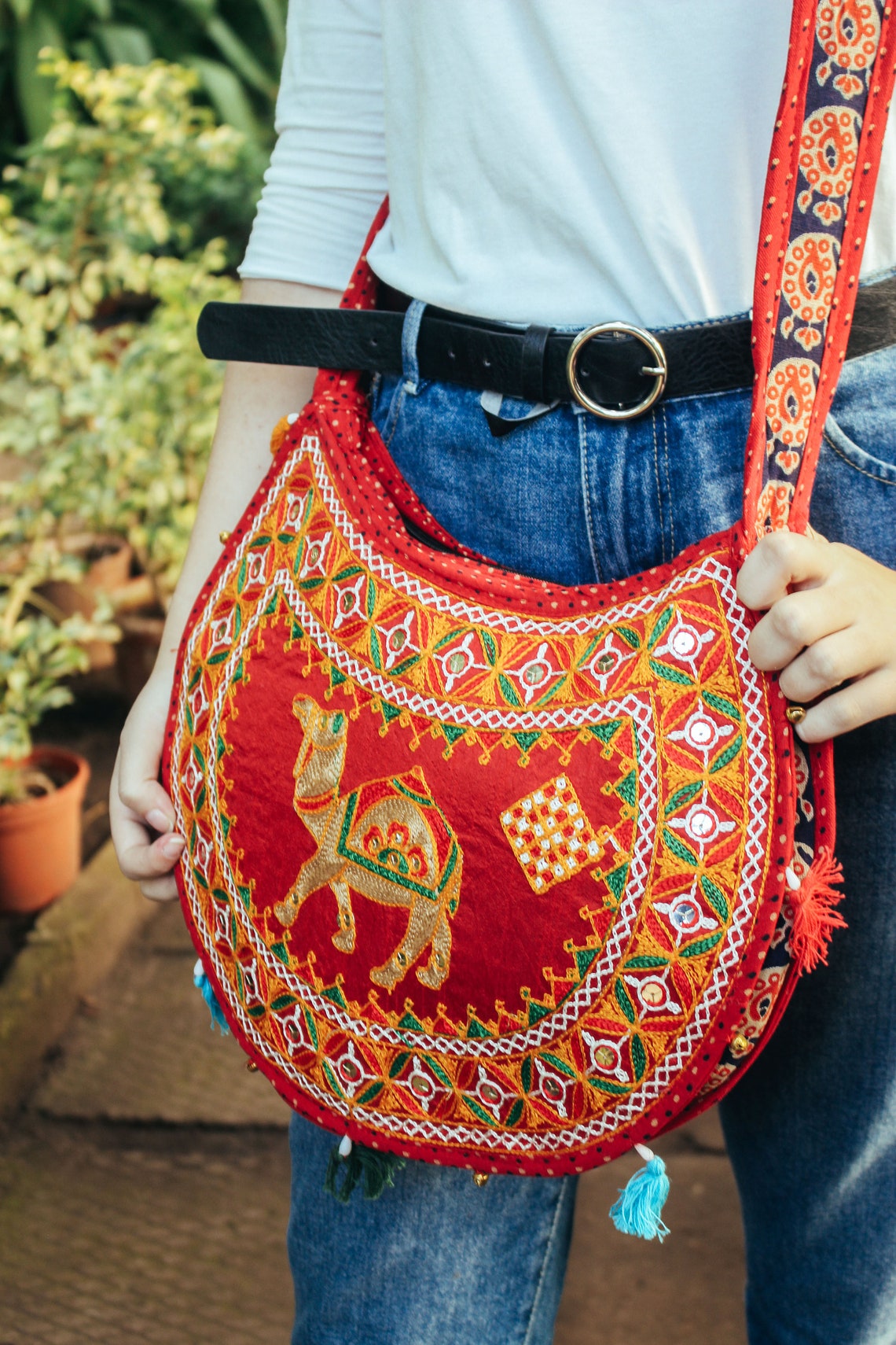 Ethnic Style Handbag Indian Crossbody Bag Embroidered - Etsy