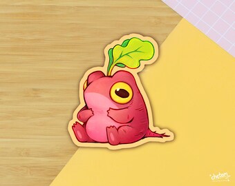 Ranabito Frog Sticker ~ Waterproof Die Cut Vinyl Sticker ~ Frog Die Cut ~ Frog Sticker ~ Waterproof Decal ~ Vegetable Frogs