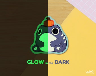 OLD DESIGN Skellytoad Glow in the Dark sticker ~ Vinyl Sticker ~ GITD Vinyl Decal ~ Frog Sticker ~ Toad Stationery ~ Cute art by chetom
