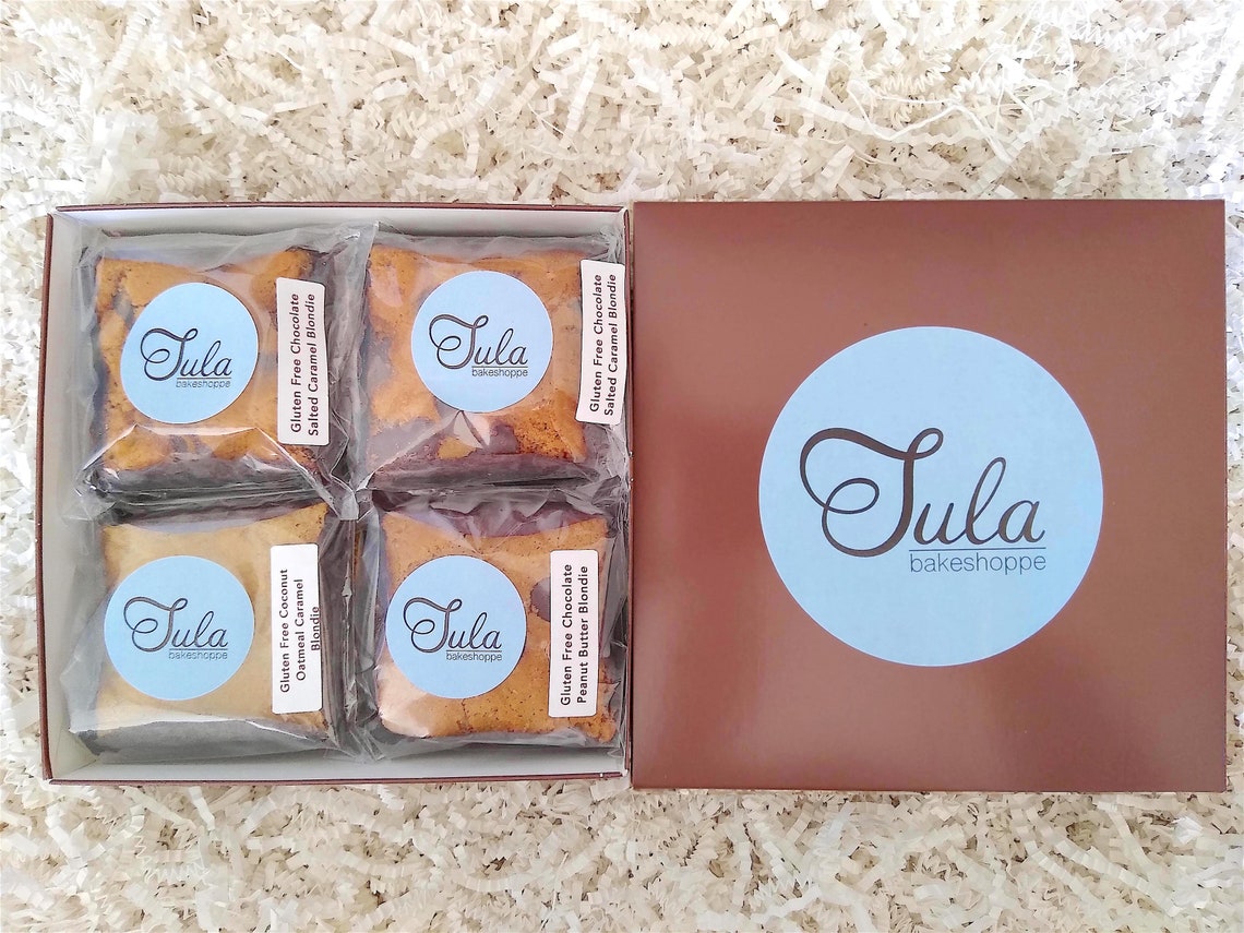 Gluten Free Blondie Lovers Gourmet Gift Box Chocolate Salted Etsy