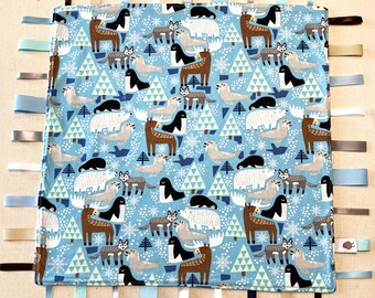 Artic Animals Ribbon Blanket