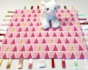 Baby Glitter Deer Christmas Ribbon Tag Blanket Set