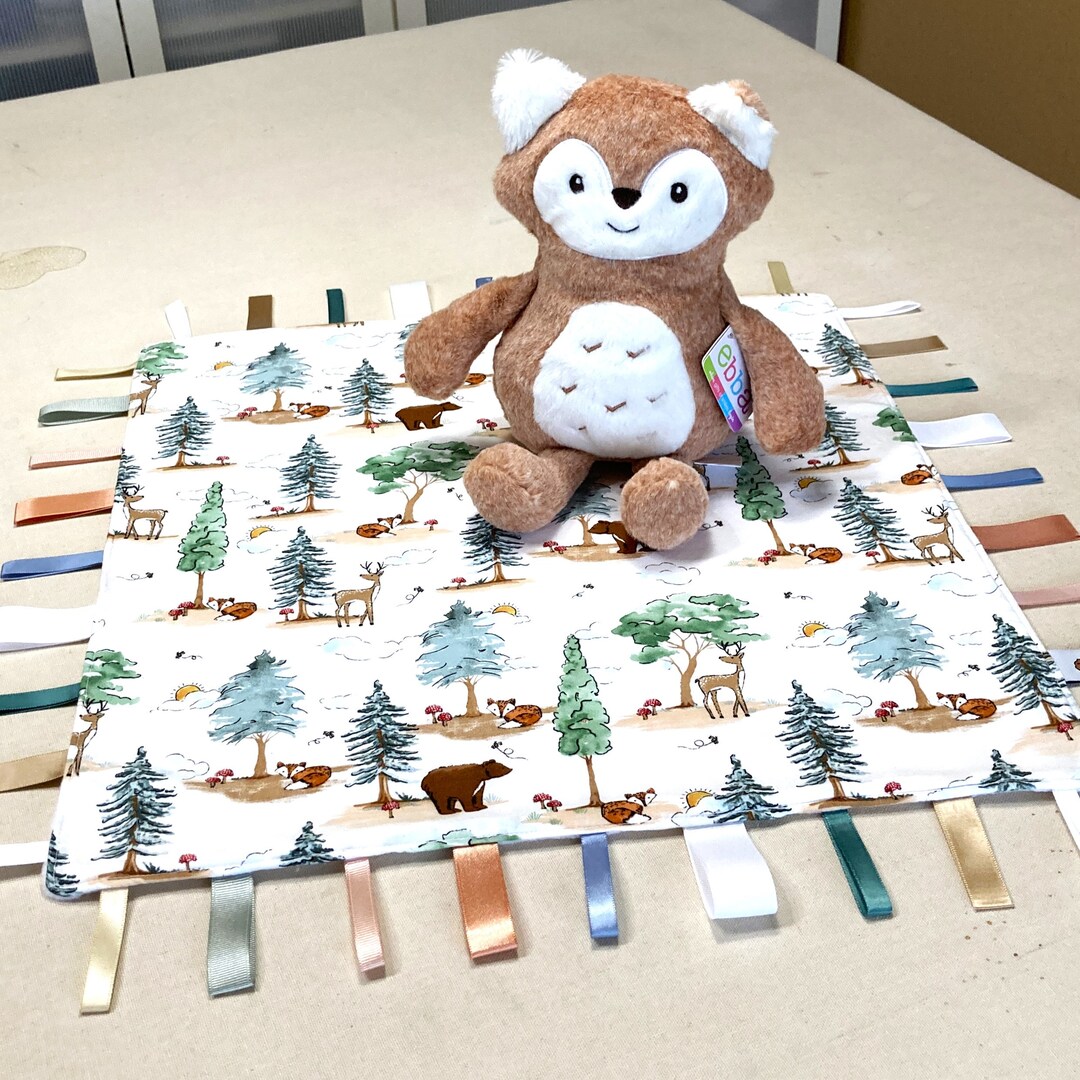 Forest Trees Ribbon Blanket and Fynnie Fox - Etsy