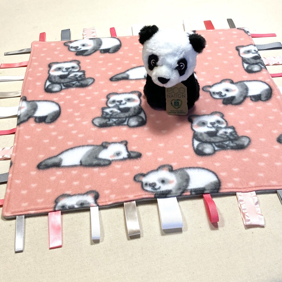 Pink Panda Ribbon Blanket and Ec Nation MINI Panda Etsy