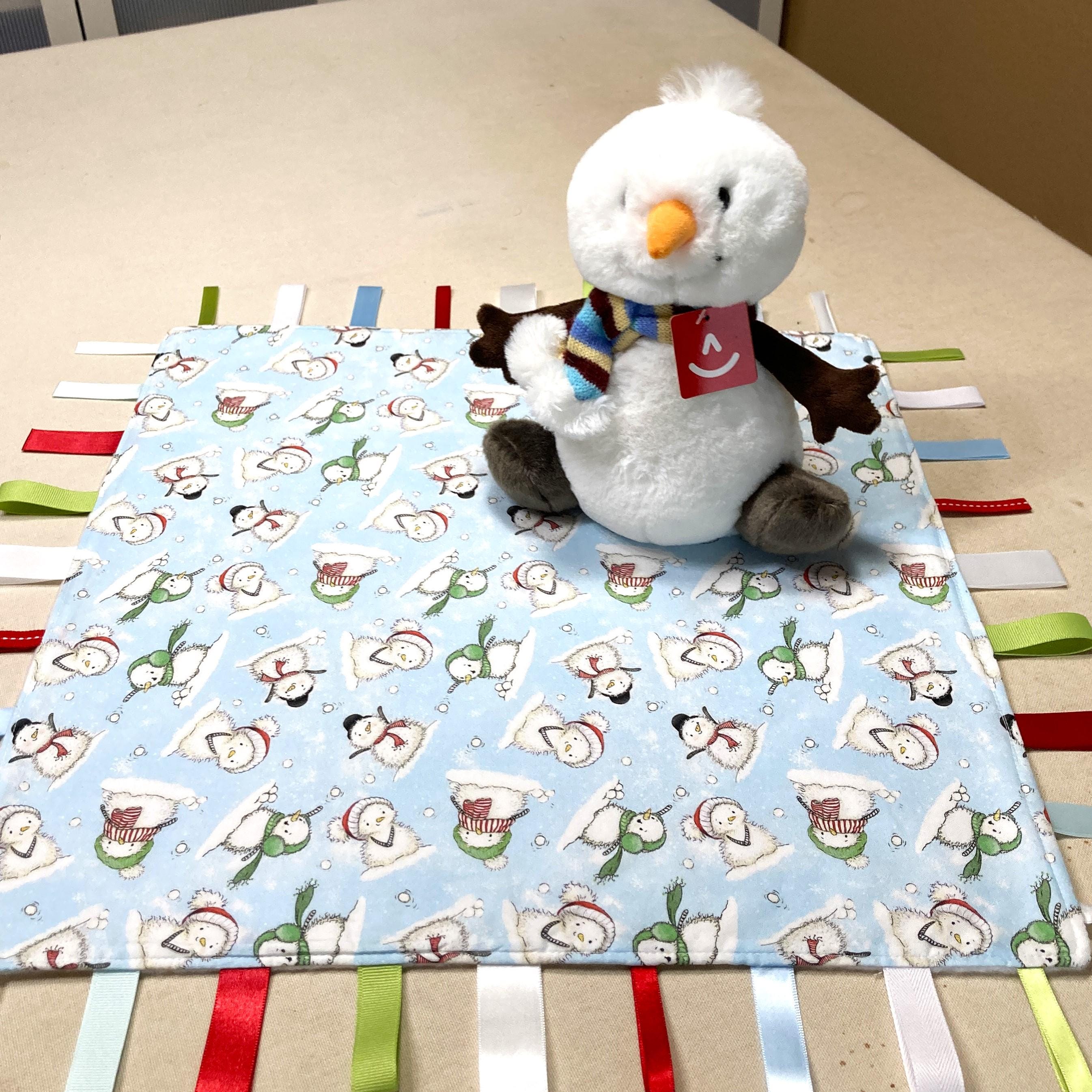 Tag Sensory Coperta Di Sicurezza Per Bambini | Morbida In Cotone E Peluche Con Etichette | Rosa