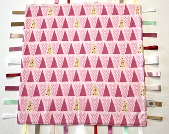 Pink Christmas Ribbon Blanket