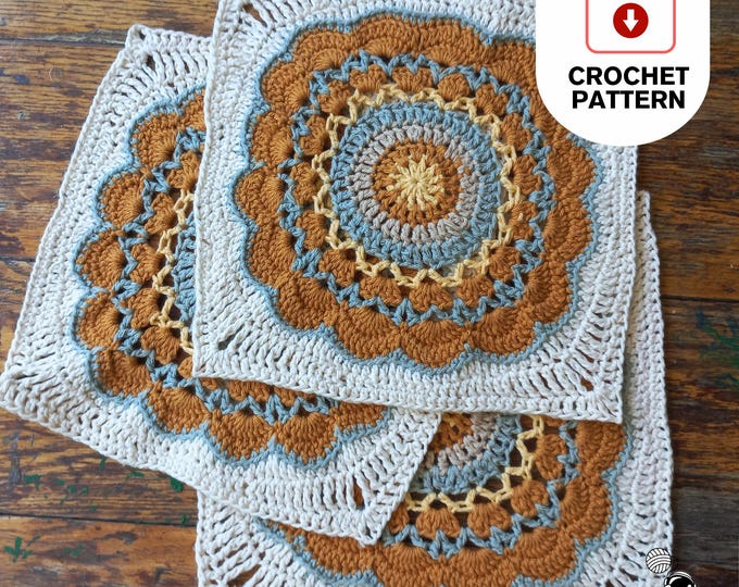 Fynbos Flower  | Flower Granny Square | PDF Crochet Pattern