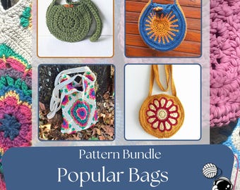Crochet Bag Patterns: Tote, Crossbody & Circle Bags (PDF Download)