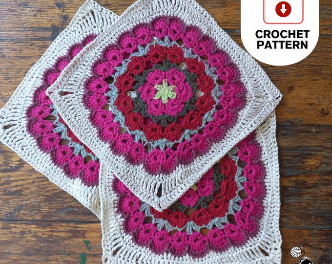 Growing Daisy | Mandala Granny Square | PDF Crochet Pattern