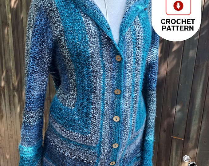 Easy Crochet Jacket Pattern: Customizable Unisex Coat (PDF Pattern for All Sizes)