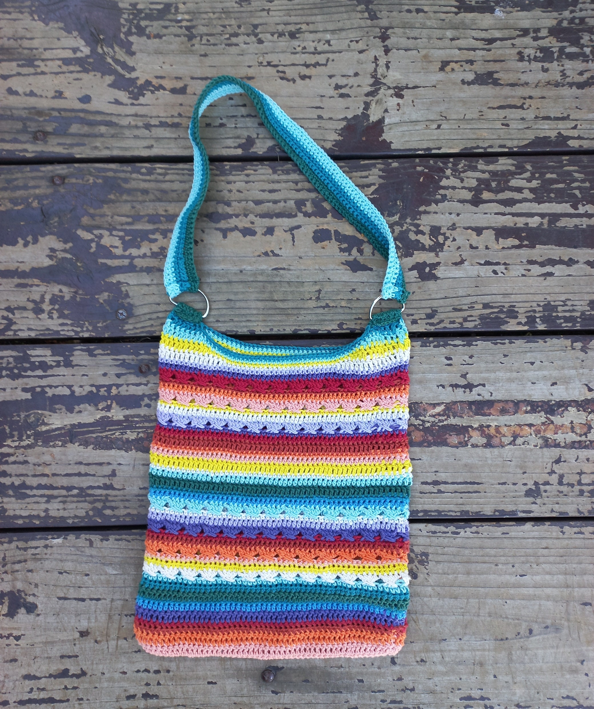 Market Bag Crochet Pattern Large Shoulder Sling Bag PDF - Etsy
