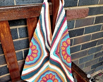 Oversized Beach Tote Crochet Pattern | Granny Square Market Bag | PDF