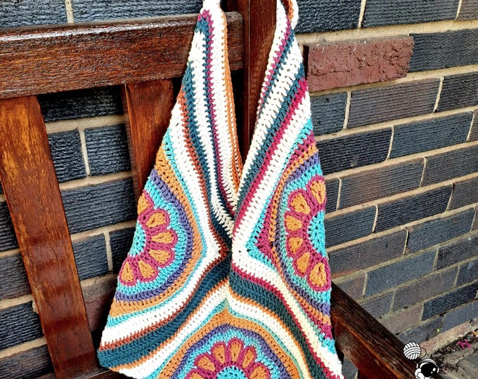 Oversized Beach Tote Crochet Pattern | Granny Square Market Bag | PDF