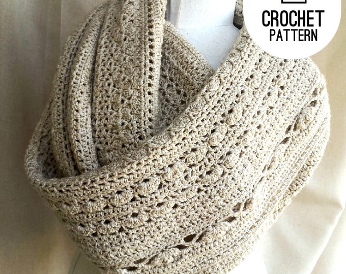 Scarf crochet pattern | Winter Cowl crochet pattern | Crochet Blanket Scarf | Womens crochet pattern | Crochet Shawl Pattern