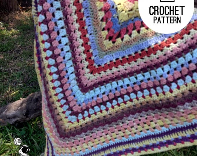 Scrap Yarn Crochet Baby Blanket Pattern: Mixed Stitches (PDF Download)