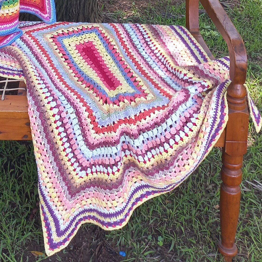 Quick Scrap Yarn Baby Blanket Crochet Pattern - Etsy