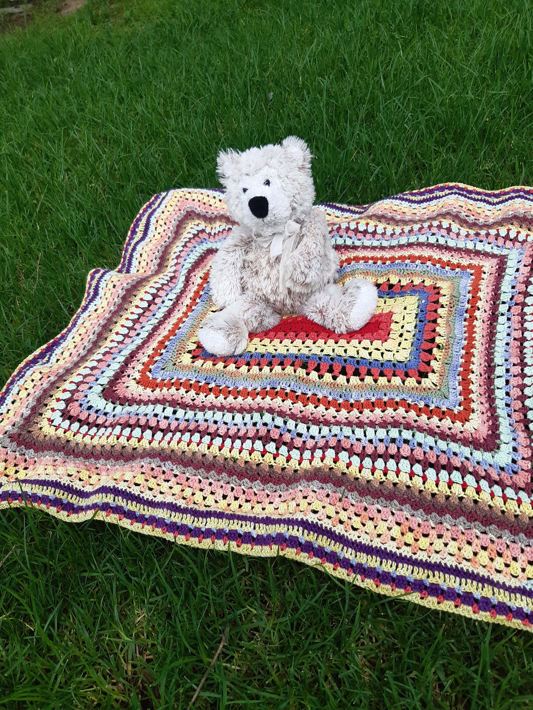 Quick Scrap Yarn Baby Blanket Crochet Pattern Etsy