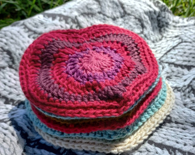 My Heart is a Coaster : Crochet Pattern, Coffee Cup Heart Shaped Coaster
