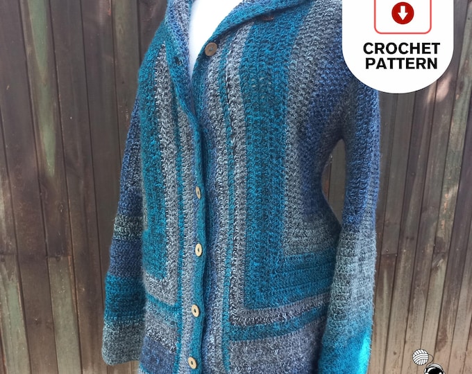 Easy Crochet Jacket Pattern: Customizable Unisex Coat (PDF Pattern for All Sizes)