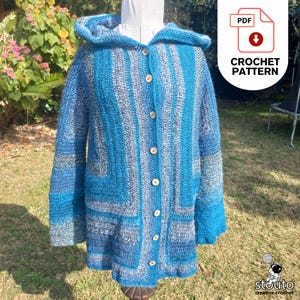 Crochet Jacket Pattern | Easy Unisex Coat Pattern  | Beginner-Friendly, Customizable Length & Sleeve | Crochet PDF Pattern for All Sizes