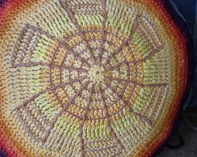 Windmill Sunset Lounge Pillow Crochet Pattern