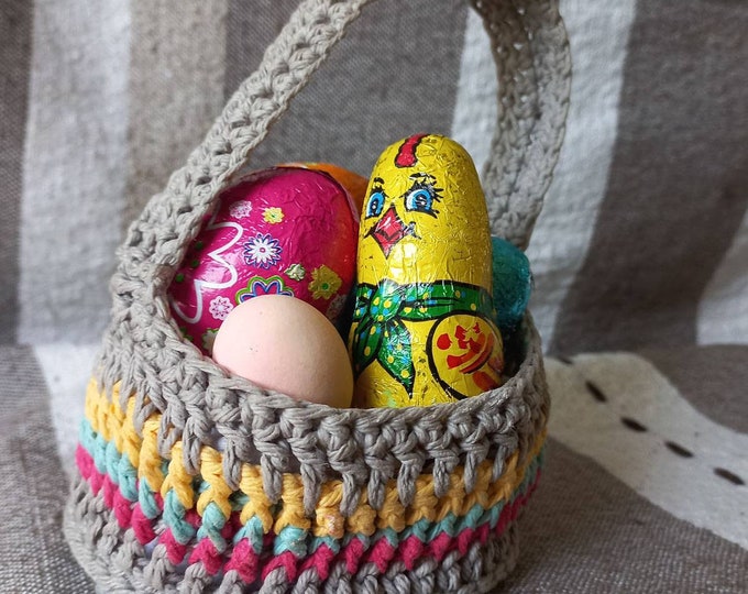 Easy Easter Egg Basket Crochet Pattern