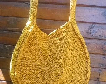 Crochet Round Shopping Bag Pattern: Easy Textured Tote (Digital PDF)