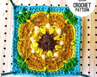 Granny Square Crochet Pattern Cape Daisy granny square