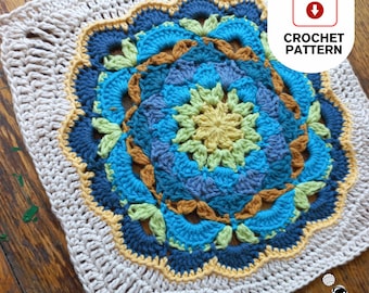 Forget Me Not Square | Easy Flower Square | PDF Crochet Pattern