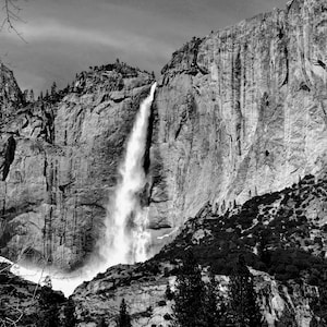 Wasser fällt, höchste, Wild, Rock, Berg, schwarz und weiß, Fotografie, Kunst, Natur, Schönheit, friedliche