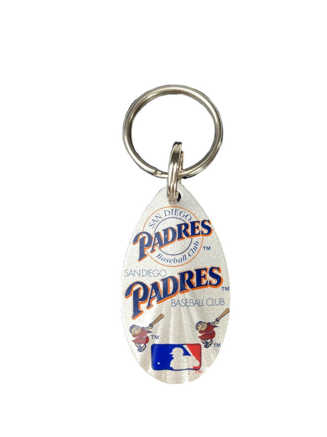 San Diego Padres Baseball MLB White Teardrop Spinner Keychain Etsy