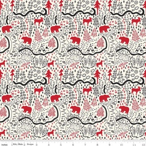 Wild at Heart cream map from Riley Blake
