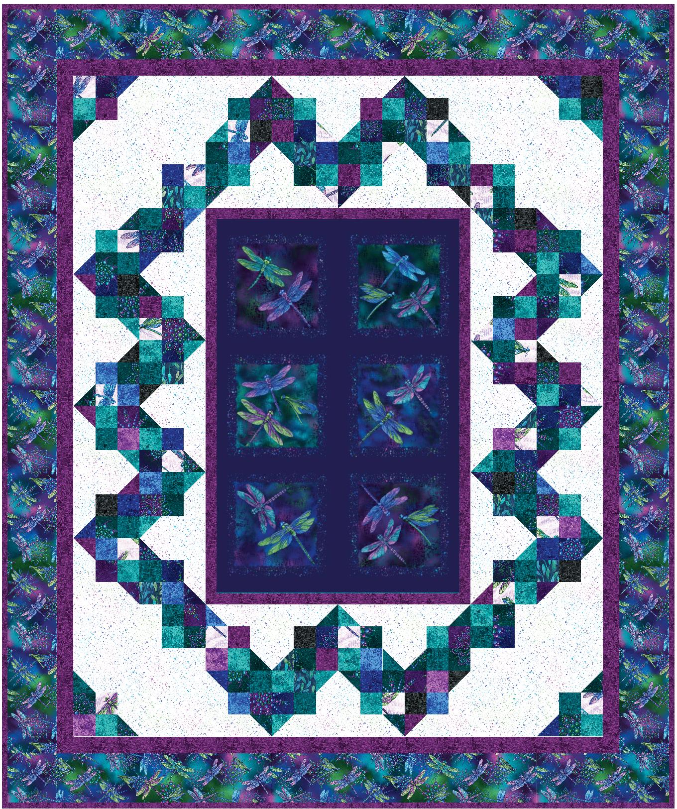 Gavyn’s Chevron kit using the On Dragonfly Wings collection from Benartex