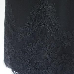 Peggy Jennings Black Lace Trim Scalloped Edge Wool Skirt image 6