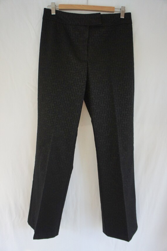 Tribal Black Damask Geometric Trouser Pants - image 3