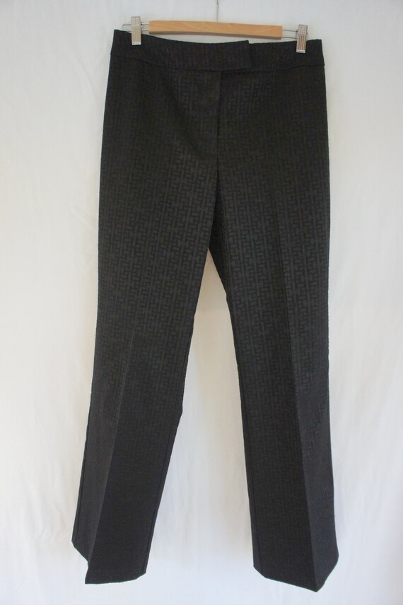 Tribal Black Damask Geometric Trouser Pants - image 2