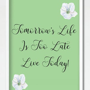 Inspirational Printable Art-live Today Watercolor - Etsy