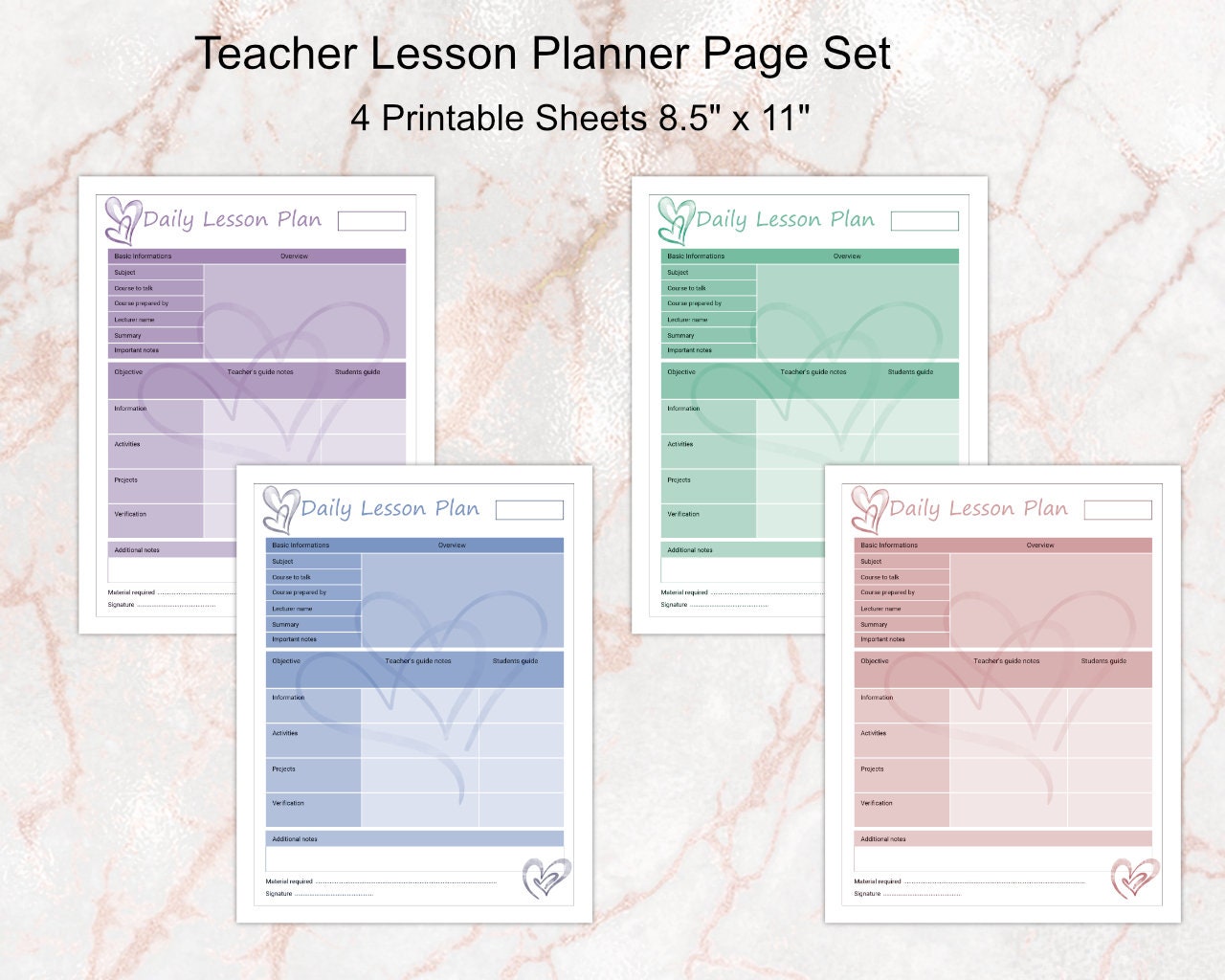 Printable Lesson Planner Page Teacher Lesson Planner Pages Etsy printable-lesson-planner-page-teacher-lesson-planner-pages-etsy