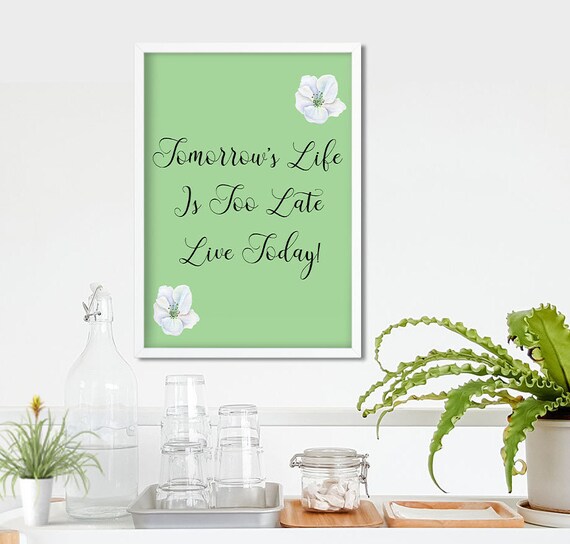Inspirational Printable Art-live Today Watercolor | Etsy