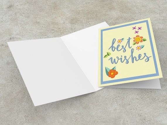 Best Wishes Printable Greeting Card-congratulations Printable | Etsy