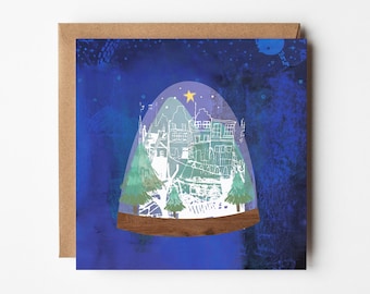 Snow Globe Christmas Card