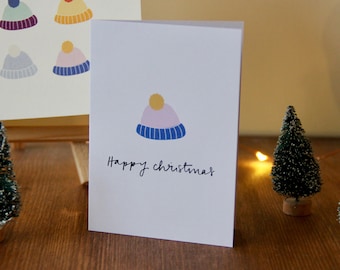 Cartes de Noël A7 Bonnet laineux