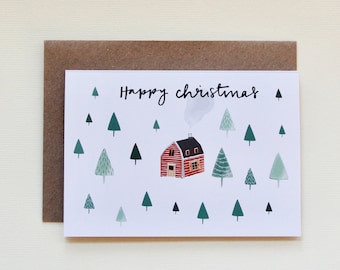 Cabin in the Woods Christmas Cards