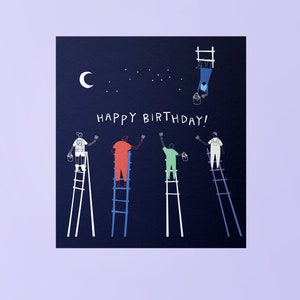 Happy Birthday Illustrative Karte