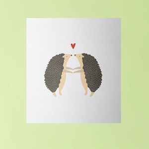 Carte Saint Valentin Hérisson image 1