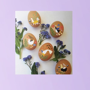 Cartão de Páscoa Ovos Pintados