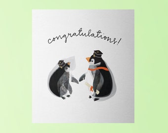 Penguin Graduation Card