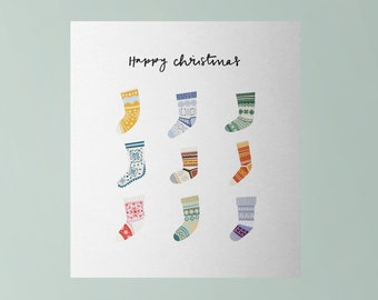 Cartes de bas de Noël