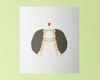 Hedgehog Valentines Card